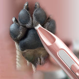 Pet Nail Hair Trimmer Dogs Clippers Kitten Low Noise Tool for Eyes Shaving Rechargeable - Aladdin Shoppers