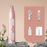 Pet Nail Hair Trimmer Dogs Clippers Kitten Low Noise Tool for Eyes Shaving Led Rechargeable - Aladdin Shoppers