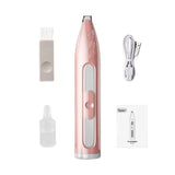 Pet Nail Hair Trimmer Dogs Clippers Kitten Low Noise Tool for Eyes Shaving Led Rechargeable - Aladdin Shoppers