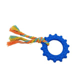 3Pcs Dog Chew Toys with Knitting Rope Rubber Rings Pet Supplies Increase IQ - Aladdin Shoppers