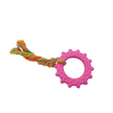 3Pcs Dog Chew Toys with Knitting Rope Rubber Rings Pet Supplies Increase IQ - Aladdin Shoppers