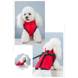 Dogs Jacket Pet Supplies Apparel Puppy Protection Thicken Zipper for Outdoor Red and Small - Aladdin Shoppers