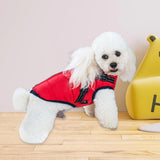 Dogs Jacket Pet Supplies Apparel Puppy Protection Thicken Zipper for Outdoor Red and Small - Aladdin Shoppers
