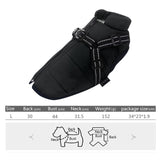 Dogs Jacket Pet Supplies Apparel Puppy Protection Thicken Zipper for Outdoor Balck and Large - Aladdin Shoppers