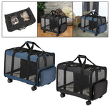 Double Compartment Pet Carrier for Two Cats Wear Resistant for Cats Travel Black - Aladdin Shoppers