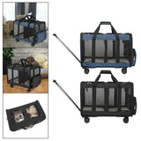 Double Compartment Pet Carrier for Two Cats Wear Resistant for Cats Travel Black - Aladdin Shoppers
