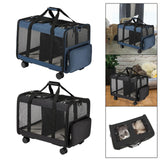 Double Compartment Pet Carrier for Two Cats Wear Resistant for Cats Travel Black - Aladdin Shoppers