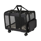 Double Compartment Pet Carrier for Two Cats Wear Resistant for Cats Travel Black - Aladdin Shoppers