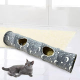 Luminous Cat Tunnels Tube Interactive Toys Bunny Tent Indoor Cats Maze Moon Star - Aladdin Shoppers