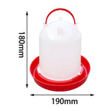 Automatic Feeding Device Durable Poultry Drinker for Backyard Turkeys Ducks Red - Aladdin Shoppers