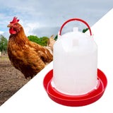 Automatic Feeding Device Durable Poultry Drinker for Backyard Turkeys Ducks Red - Aladdin Shoppers
