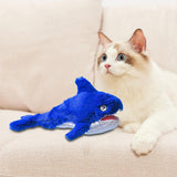 Electric Realistic Flopping Fish Comfortable Moving for Biting Chewing Dogs Blue - Aladdin Shoppers