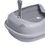 Pet Litter Tray Durable Sand Box Container Splashproof Toilet Cat Litter Box Gray - Aladdin Shoppers