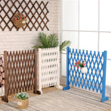 Wooden Pet Fence Expanding Room Divider Barrier Dog Gate for House Stair Brown - Aladdin Shoppers