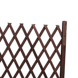 Wooden Pet Fence Expanding Room Divider Barrier Dog Gate for House Stair Brown - Aladdin Shoppers