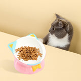 Elevated Cat Food Bowl Pet Feeding Bowl Non Slip Raised Tilted Pet Feeder Pink - Aladdin Shoppers