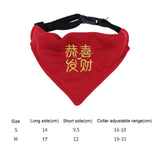 Dog Bandana Collar Pets Costume Small Medium Large Dogs Strong D Hook Puppy M Good Luck - Aladdin Shoppers