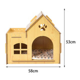 Wooden Kitty House Cat Shelter Comfortable for Small Dogs Without Door - Aladdin Shoppers