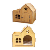 Wooden Kitty House Cat Shelter Comfortable for Small Dogs Without Door - Aladdin Shoppers