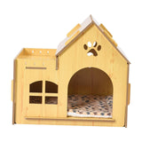 Wooden Kitty House Cat Shelter Comfortable for Small Dogs Without Door - Aladdin Shoppers