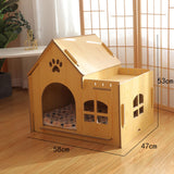 Wooden Kitty House Cat Shelter Comfortable for Small Dogs Without Door - Aladdin Shoppers