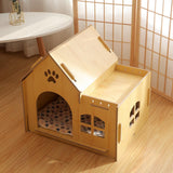 Wooden Kitty House Cat Shelter Comfortable for Small Dogs Without Door - Aladdin Shoppers