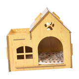 Wooden Kitty House Cat Shelter Comfortable for Small Dogs Without Door - Aladdin Shoppers
