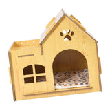 Wooden Kitty House Cat Shelter Comfortable for Small Dogs Without Door - Aladdin Shoppers