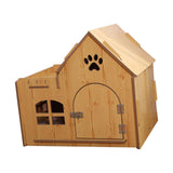 Wooden Kitty House Cat Shelter Comfortable for Small Dogs With Door - Aladdin Shoppers