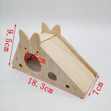 Wood Hamster House Hideout Play Exercise Toy Climbing Toy for Rat Hedgehog - Aladdin Shoppers