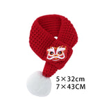 Cat Knit Scarf, Dog Scarf Neck Warmer Bandana Pet Scarf for New Year Festive S - Aladdin Shoppers