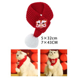 Cat Knit Scarf, Dog Scarf Neck Warmer Bandana Pet Scarf for New Year Festive S - Aladdin Shoppers