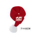 Cat Knit Scarf, Dog Scarf Neck Warmer Bandana Pet Scarf for New Year Festive M - Aladdin Shoppers