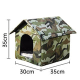 Outdoor Feral Cats Warm House Waterproof Tent Thickened Stray Cats Shelter 35cmx30cmx35cm - Aladdin Shoppers