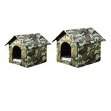 Outdoor Feral Cats Warm House Waterproof Tent Thickened Stray Cats Shelter 35cmx30cmx35cm - Aladdin Shoppers