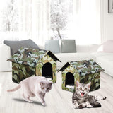 Outdoor Feral Cats Warm House Waterproof Tent Thickened Stray Cats Shelter 35cmx30cmx35cm - Aladdin Shoppers