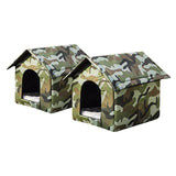 Outdoor Feral Cats Warm House Waterproof Tent Thickened Stray Cats Shelter 35cmx30cmx35cm - Aladdin Shoppers