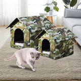 Outdoor Feral Cats Warm House Waterproof Tent Thickened Stray Cats Shelter 35cmx30cmx35cm - Aladdin Shoppers
