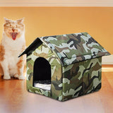 Outdoor Feral Cats Warm House Waterproof Tent Thickened Stray Cats Shelter 35cmx30cmx35cm - Aladdin Shoppers