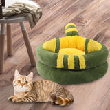 Dog Bed Comfortable Nesting Cave Non Slip Bottom for Cats Kitty Kitten Green Small - Aladdin Shoppers