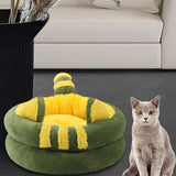 Dog Bed Comfortable Nesting Cave Non Slip Bottom for Cats Kitty Kitten Green Small - Aladdin Shoppers