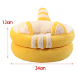 Dog Bed Comfortable Nesting Cave Non Slip Bottom for Cats Kitty Kitten Yellow Small - Aladdin Shoppers