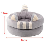 Dog Bed Comfortable Nesting Cave Non Slip Bottom for Cats Kitty Kitten Gray Large - Aladdin Shoppers