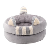 Dog Bed Comfortable Nesting Cave Non Slip Bottom for Cats Kitty Kitten Gray Large - Aladdin Shoppers