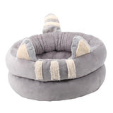 Dog Bed Comfortable Nesting Cave Non Slip Bottom for Cats Kitty Kitten Gray Large - Aladdin Shoppers