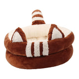 Dog Bed Comfortable Nesting Cave Non Slip Bottom for Cats Kitty Kitten Brown Small - Aladdin Shoppers