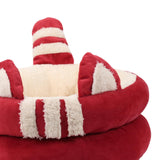 Dog Bed Comfortable Nesting Cave Non Slip Bottom for Cats Kitty Kitten Red Small - Aladdin Shoppers