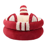 Dog Bed Comfortable Nesting Cave Non Slip Bottom for Cats Kitty Kitten Red Small - Aladdin Shoppers