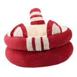 Dog Bed Comfortable Nesting Cave Non Slip Bottom for Cats Kitty Kitten Red Small - Aladdin Shoppers