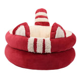 Dog Bed Comfortable Nesting Cave Non Slip Bottom for Cats Kitty Kitten Red Small - Aladdin Shoppers